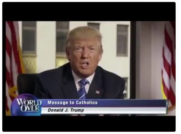 Message de Trump aux catholiques, "mon administration sera à vos côtés"