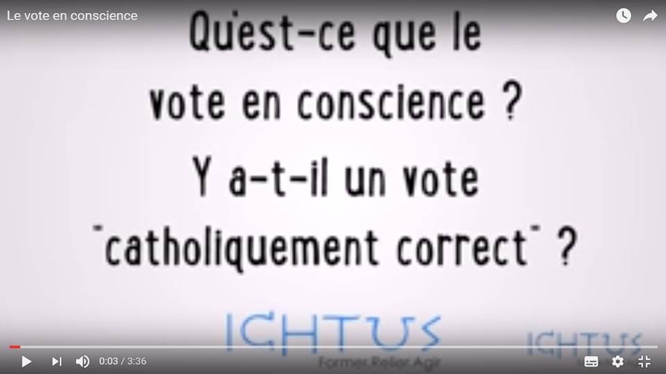 Vote catholiquement correct ? 3mn36 pour comprendre le vote en conscience