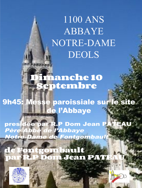 Messe pour les 1100 ans de l’Abbaye Notre-Dame de Déols