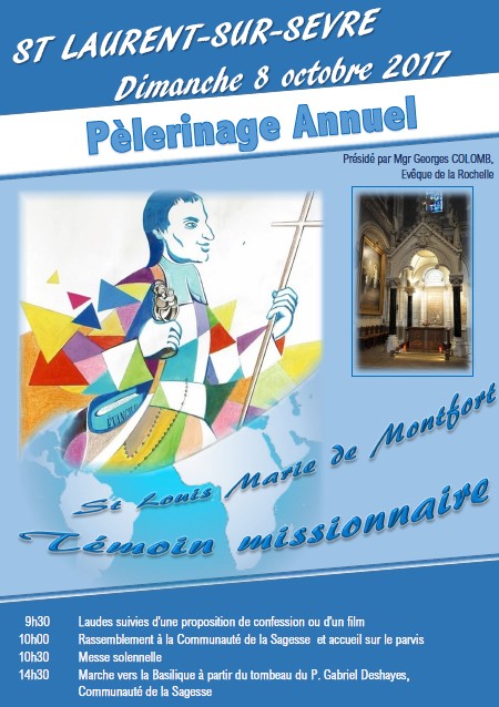 Pèlerinage annuel de St Louis Marie de Montfort – présidé par Mgr Georges COLOMB évêque de la Rochell