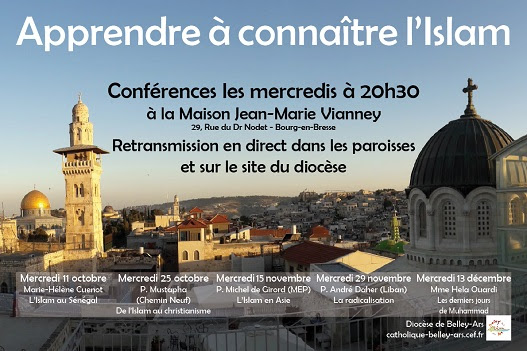 Une nouvelle série de conférences pour connaître l’Islam –  1ère conférence le 11 octobre à Bourg-en-Bresse