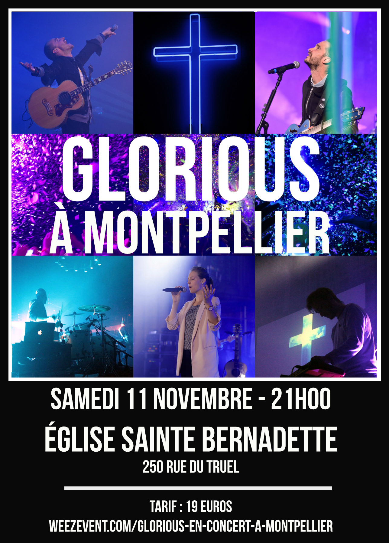 Glorious à Montpellier le 11 novembre