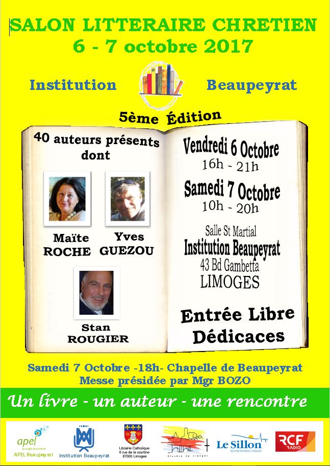 Salon littéraire chrétien les 6 et 7 octobre – Limoges