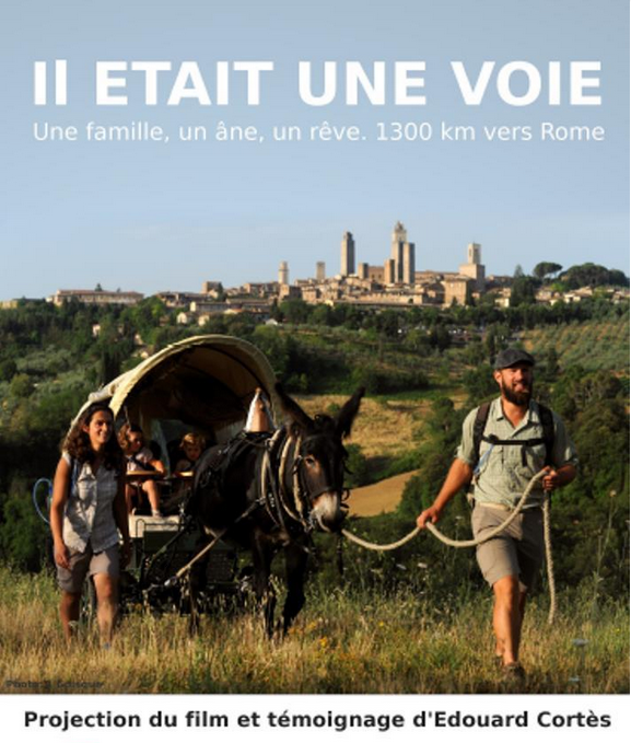 AFC Tours (37) – soirée cinéma “Il était une VOIE… une famille, un âne, un rêve : 1300 km vers Rome” le 24 novembre