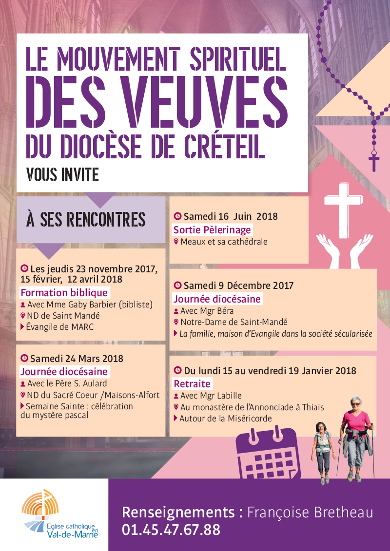 Rencontres du Mouvement spirituel des veuves du diocèse de Créteil (94)