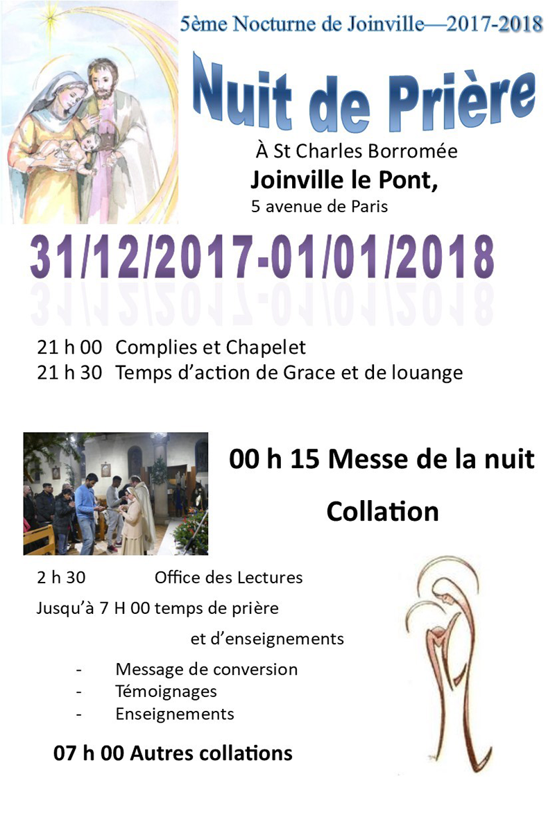 Nuit de prière à Joinville-le-Pont (94) le 31 décembre