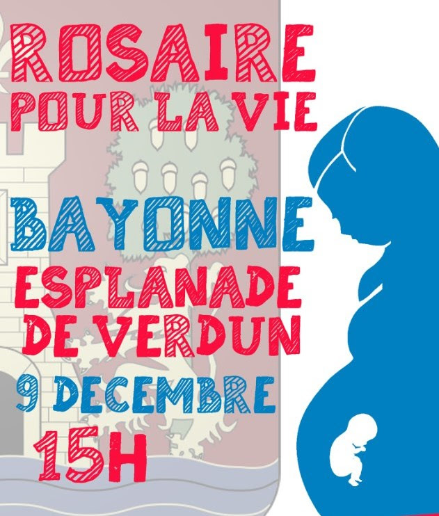 Rosaire pour la Vie à Bayonne (64) le 9 décembre