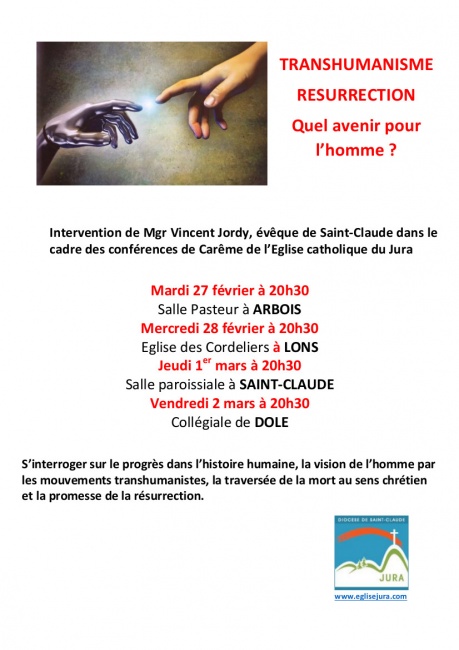 4 Conférences de Carême sur le transhumanisme dans le diocèse de Saint-Claude (39) du 27 février