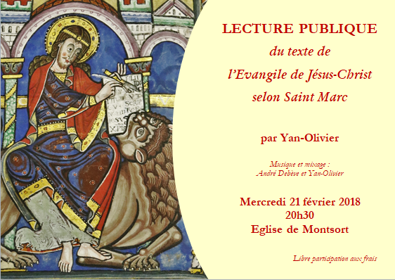 Lecture continue de l’Evangile selon St Marc à Alençon (61) le 21 février
