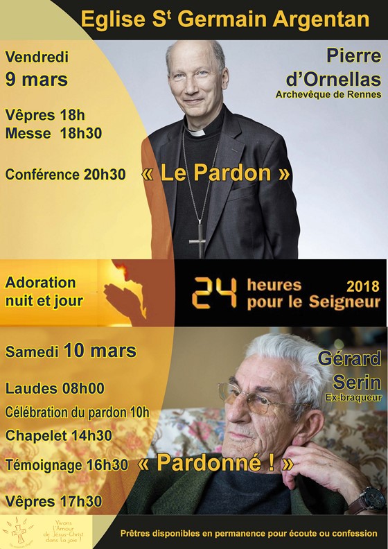 24H pour le Seigneur les 9 et 10 mars à Argentan (61) et à Flers (61)