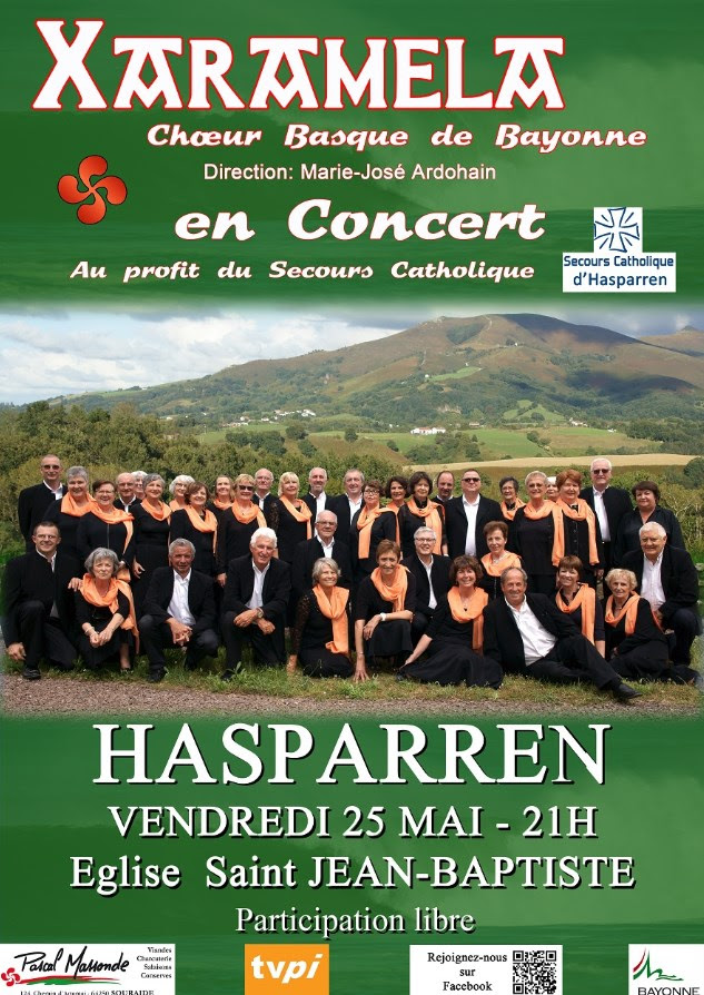 Concert du Choeur Basque Xaramela le 25 mai 2018 à Hasparren (64)