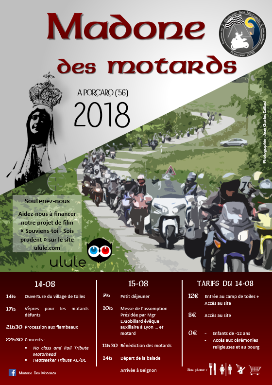 Morbihan La Madone Des Motards De Porcora Fête Ses 40 Ans - 