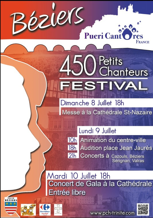 Rassemblement national de choeurs d’enfants du 8 au 11 juillet 2018 à Béziers (34)