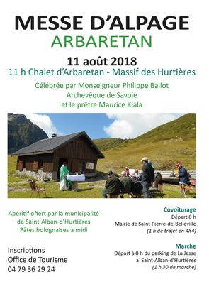 Messe d’alpage au chalet d’Arbarétan (73) le 11 août 2018