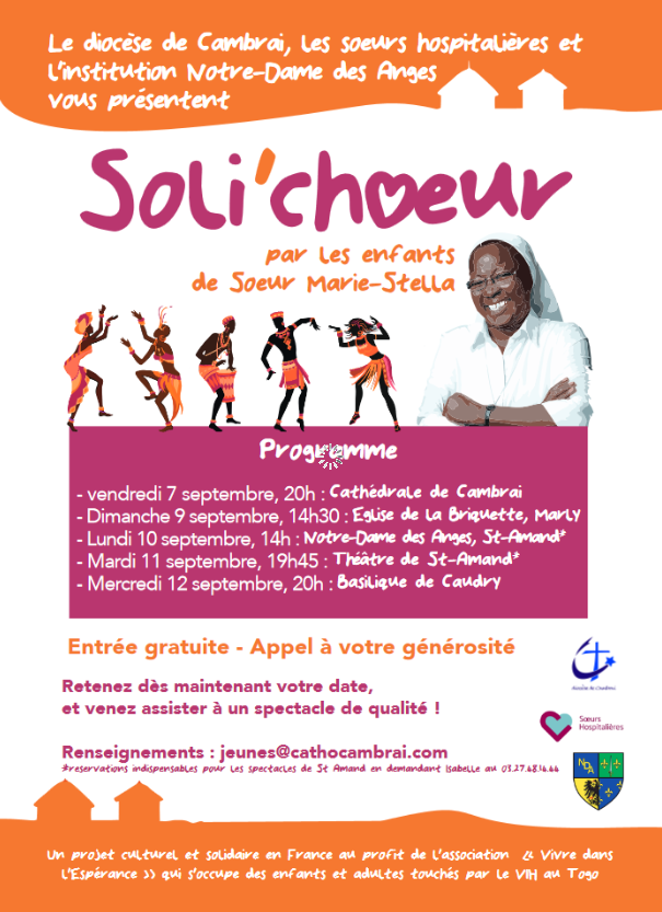 Soli’Choeur à Cambrai (59) du 7 au 12 septembre 2018
