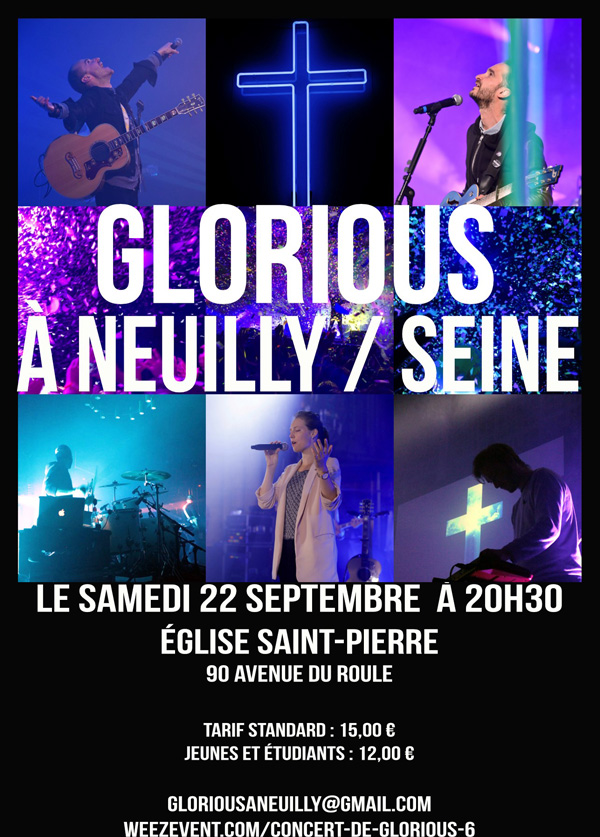 Concert de Glorious à Neuilly-sur-Seine (92) le 21 septembre 2018