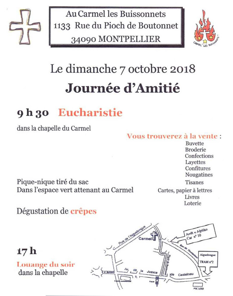 Journée d’Amitié à Montpellier (34) le 7 octobre 2018