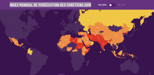 Monde : l’index mondial des persécutions contre les chrétiens de 2019