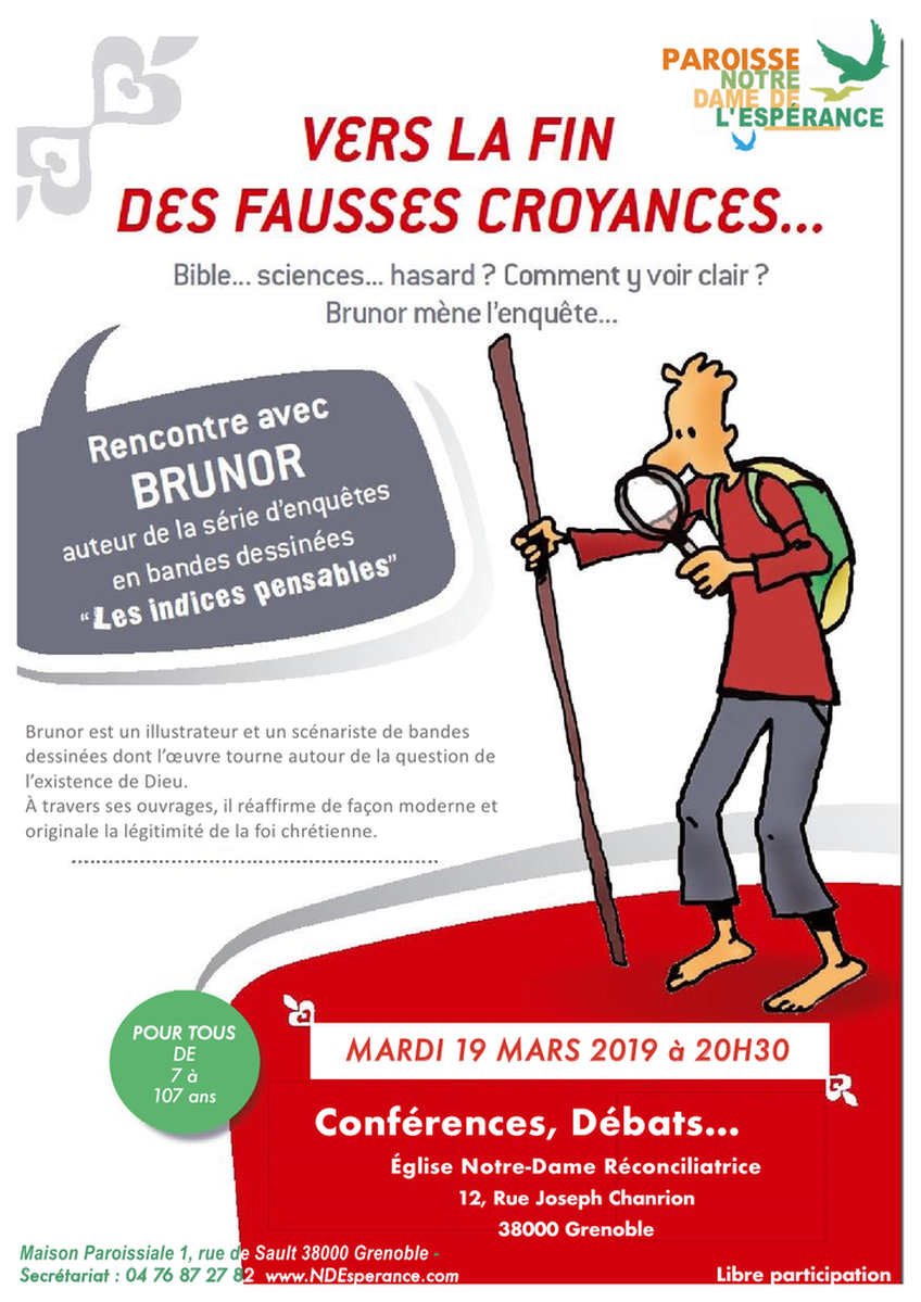 “Vers la fin des fausses croyances ?” avec Brunor le 19 mars 2019 à Grenoble (38)