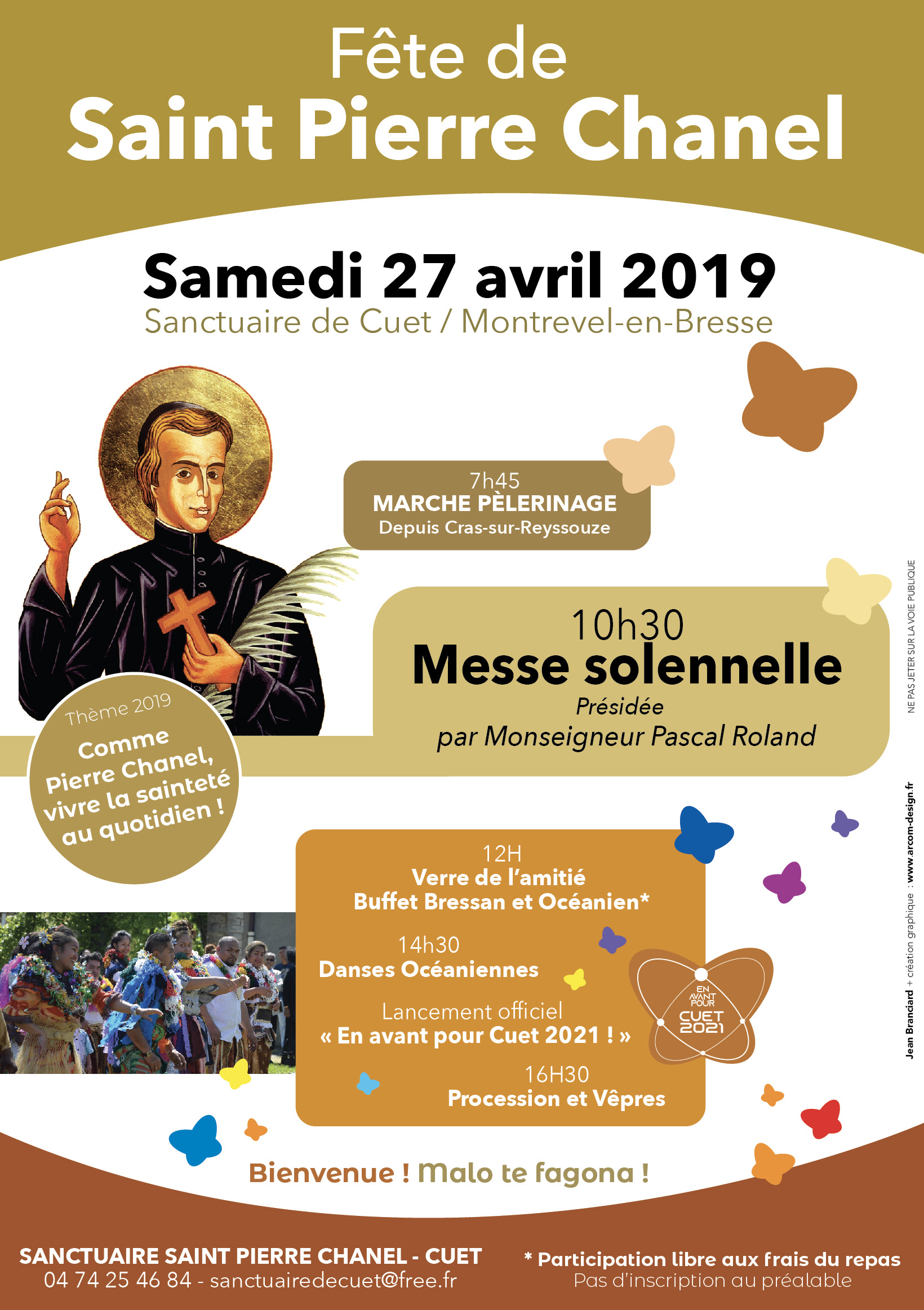 Fête diocésaine de saint Pierre Chanel le 27 avril 2019 à Cuet (01)