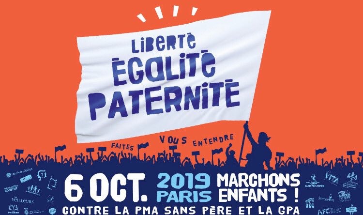 Dimanche 6 octobre 2019 : mobilisation à Paris contre la PMA pour toutes