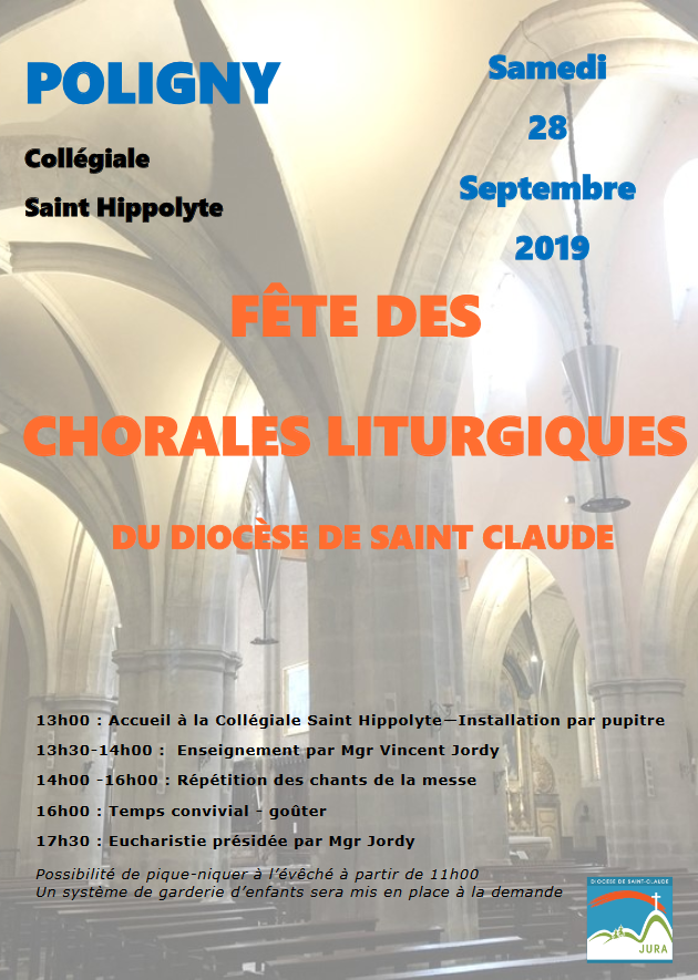 Fête des chorales liturgiques du diocèse de Saint-Claude à Poligny (39) le 28 septembre 2019