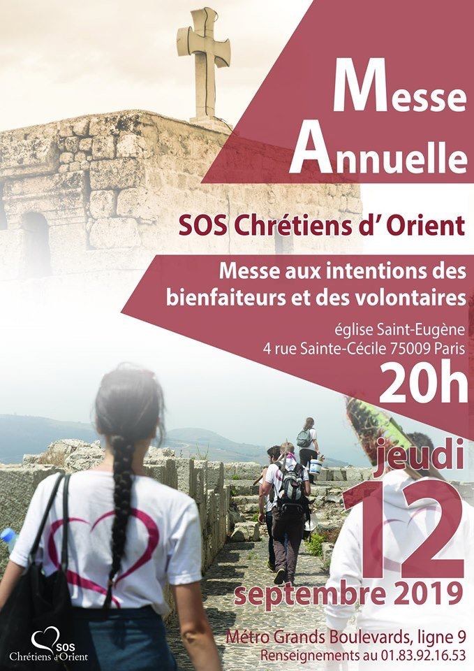 Paris: messe annuelle de SOS Chrétiens d’Orient - InfoCatho