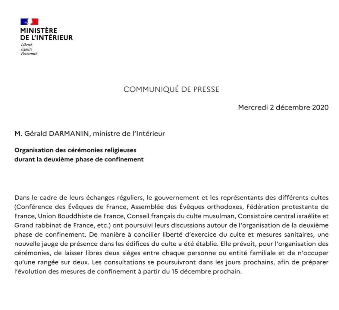 Accord sur une nouvelle jauge pour l’assistance aux cultes