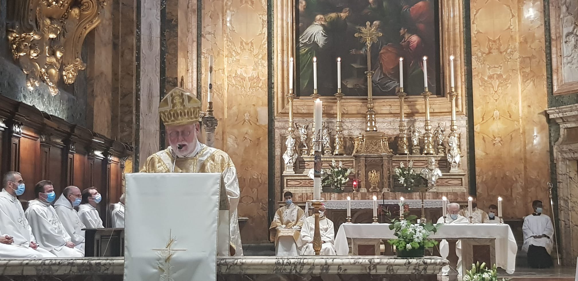 Rome : messe célébrée par Mgr Gallagher à l’église de Saint-Louis-des-Français