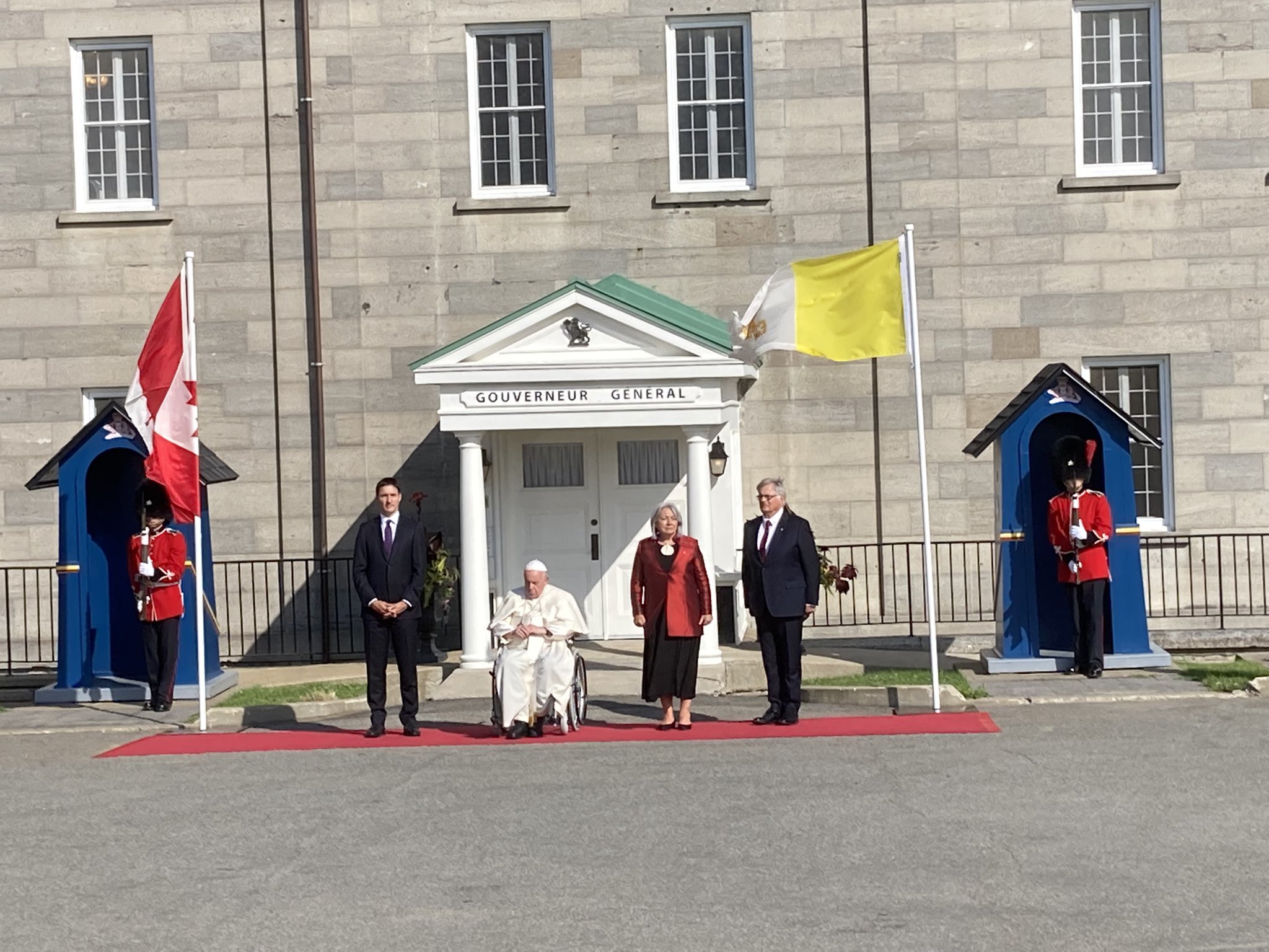 Arrivée du Pape à Québec